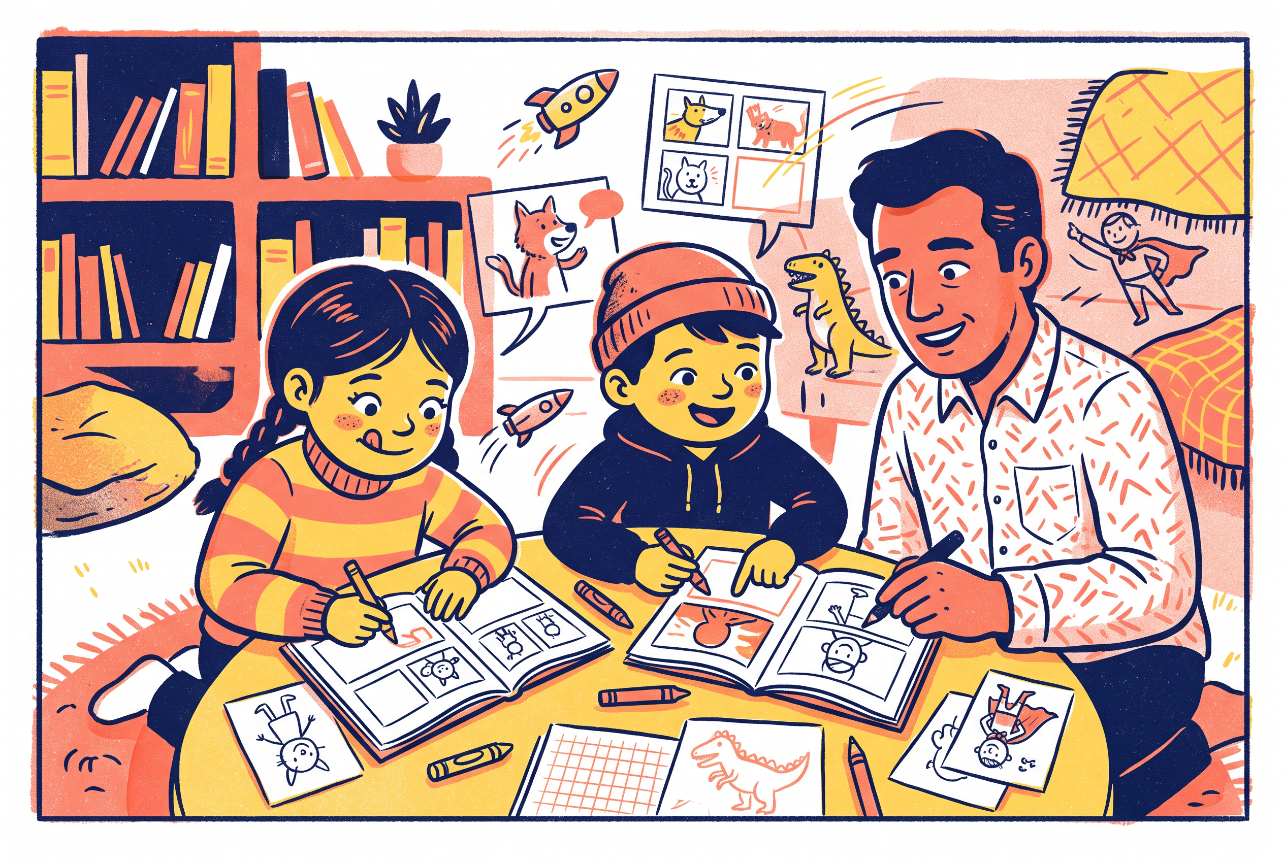 Comic Strip Ideas for Kids: 30 Prompts to Draw Stories